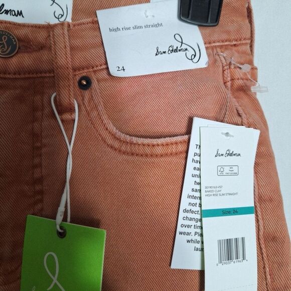 Sam Edelman Womens Jeans High Rise Slim Straight Distressed Boho Casual Size 24 - Picture 3 of 10